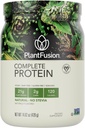 PlantFusion Complete Vegan Protein Powder - Plant baseret Protein Powder med BCAA, fordøjelsesenzymer og Pea Protein - Keto, Gluten Free, Non- Dairy, No Sugar, Non- GMO - NaturalNo Stevia 0,93 lb
