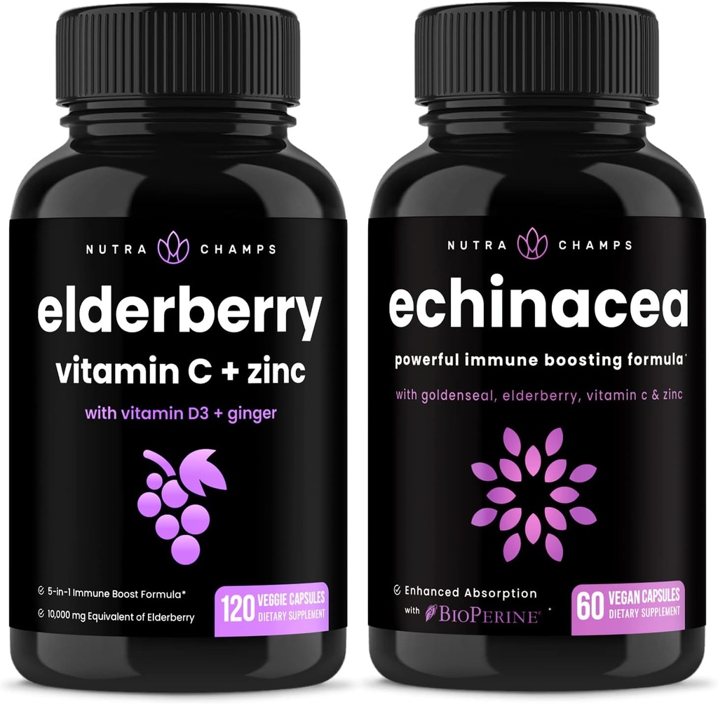 NutraChamps Elderberry and Echinacea Bundle