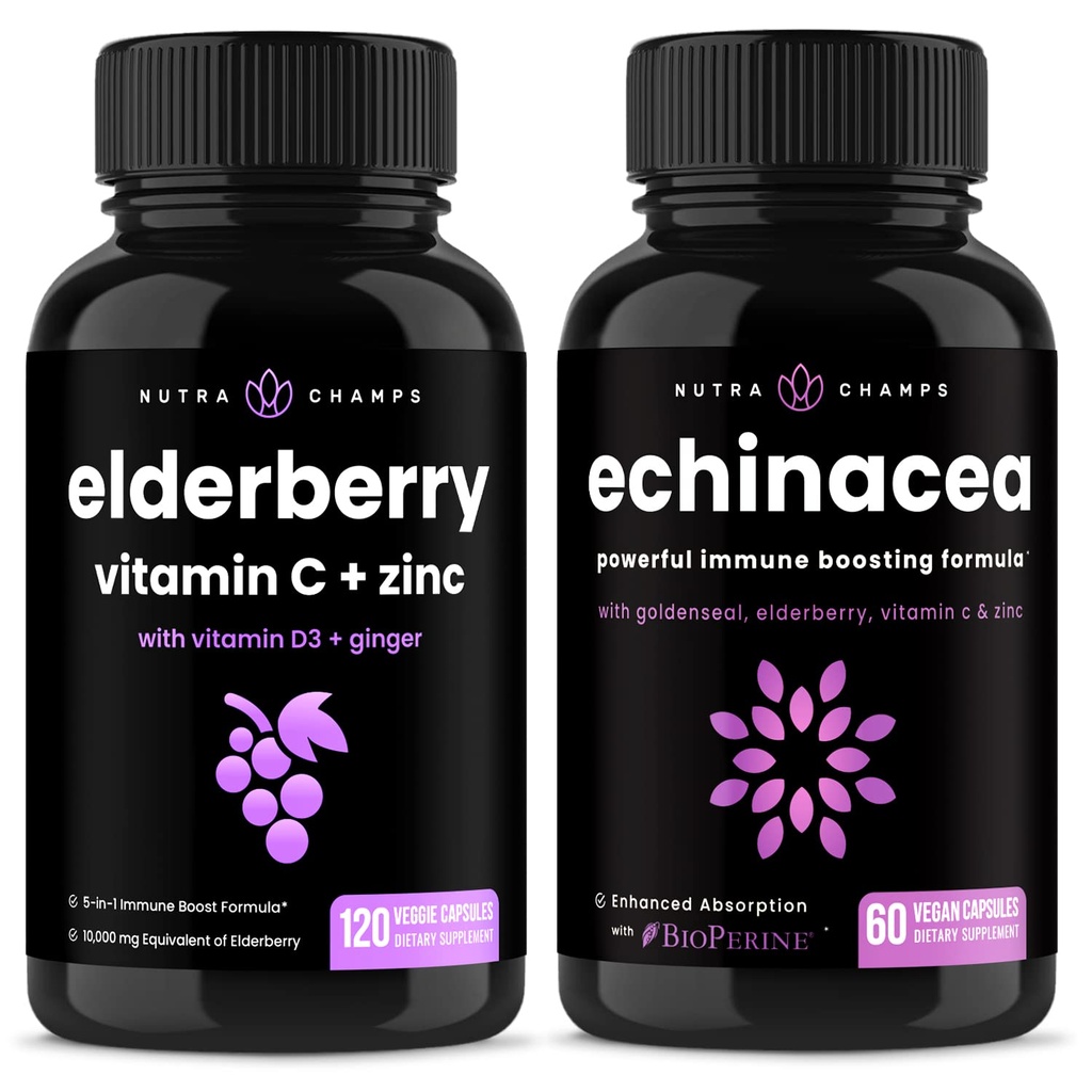 NutraChamps Elderberry og Echinacea Bundle