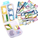1Pack Travel Pill Organizer - 10 afdelinger Pill Case, Kompakt og transportabel Pill Box, Perfekt til On- The- Go Storage, Pill Holder til Purse (Hvid med 156 Stickers)