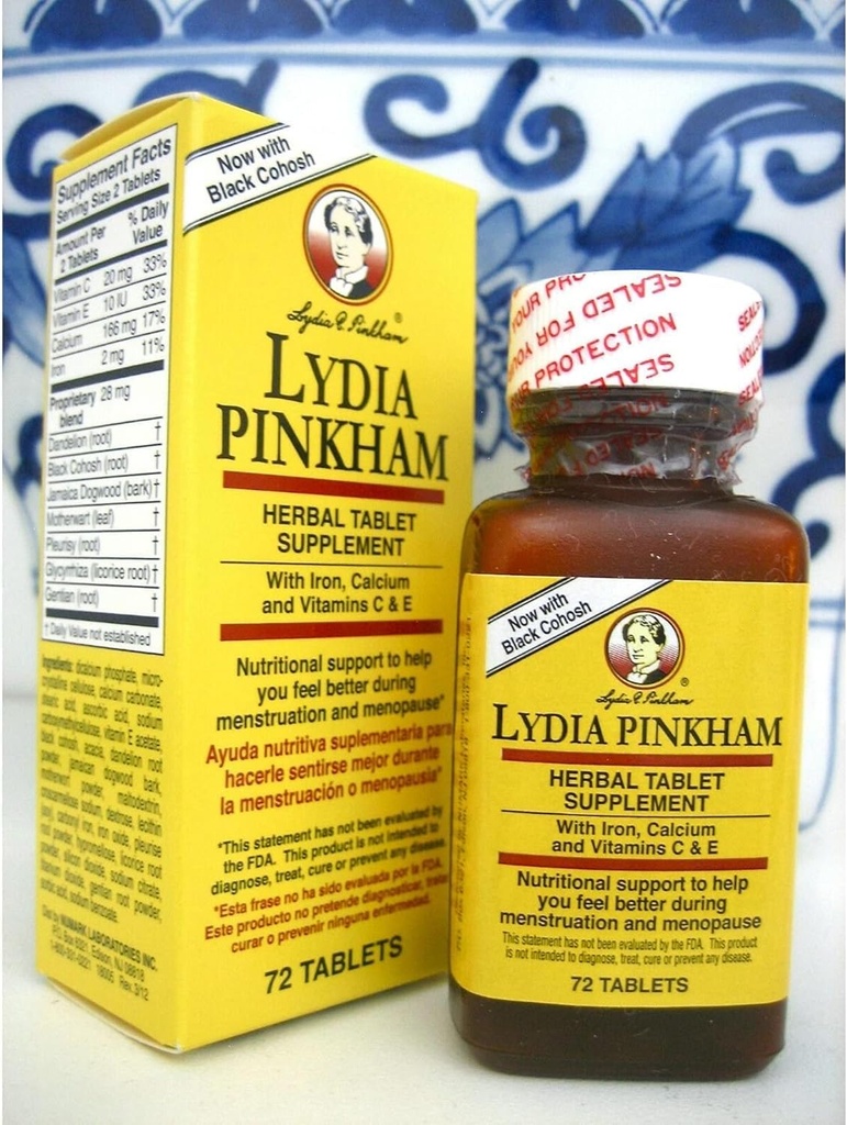 Lydia Pinkham Lydia E Pinkham Herbal Supplement - 72 Tablets (Pack of 6)