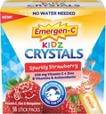 Emergen- C Kidz krystaller, On- the- Go Emergen- C immunstøtte supplement med vitamin C, B vitaminer, zink og mangan, Sparkly Strawberry, Stocking Stuffer - 56 Stick Packs