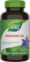 Nature 's Way Borage Oil, Cold Pressed & Uraffineret, GLA supplement, 300 mg GLA og 440 mg linolsyre per servering, 60 Softels (Packaging May Vary)