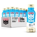 Muskelmælk Zero Protein Shake, Vanilla Crème, 20g Protein, Zero Sugar, 100 kalorier, Calcium, Vitamin A, C & D, 4g Fiber, Energigivende Snack, Workout Recovery, Packaging May Vary 11.16 Fl Oz (Pack of 12)