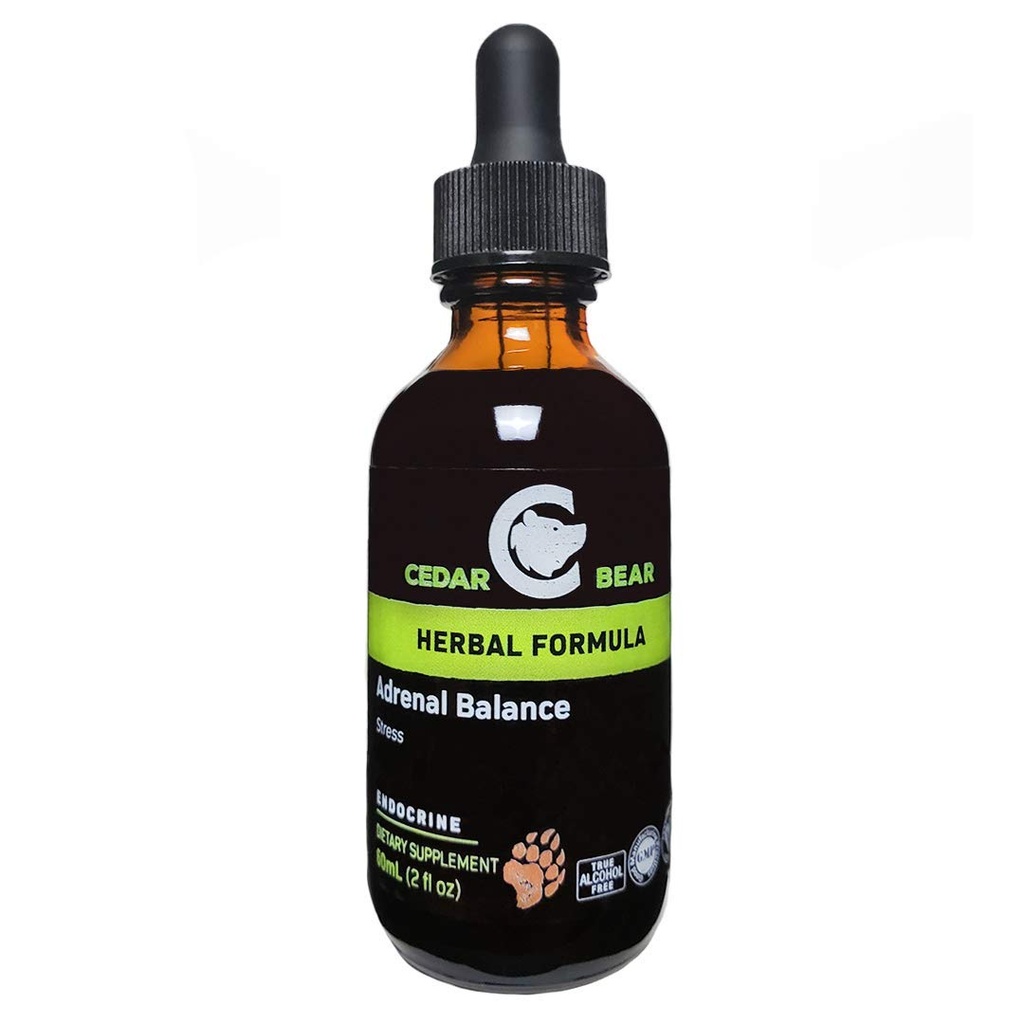 Cedar Bear Adrenal Balance - flydende urte supplement med adaptogener, der kæmper Træthed, Administrer stress og øge energi 2 fl oz / 60 ml (1 Enhed)