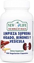 New Life Limpieza Suprema Hígado Riñones y Vesicula, Healthy Liver, Dandelion Root, Milk Thistle Extract, 100 Capsules