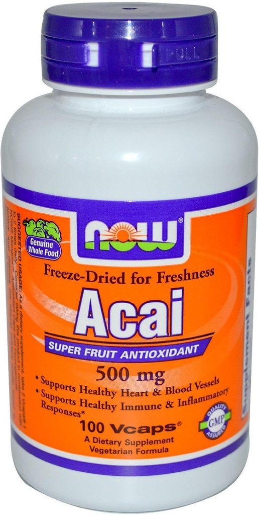 Acai (frysetørret) 500 mg - 100 Veg kapsler ved NOW