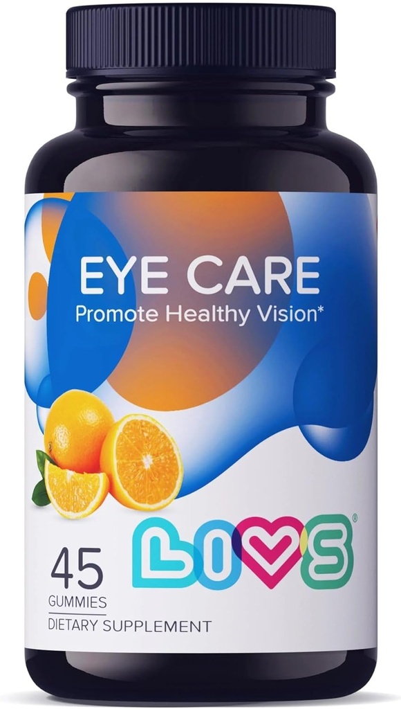 LIVS Eye Care, Lutein og Zeaxanthin, 45 Orange Gumies