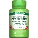 Nature 's Truth Cranberry Concentrate Pills 30,000mg Mex124; Plus C-vitamin Mex124; Triple Strength Support Kapsler Mex124; Non- GMO & Gluten Free Supplement