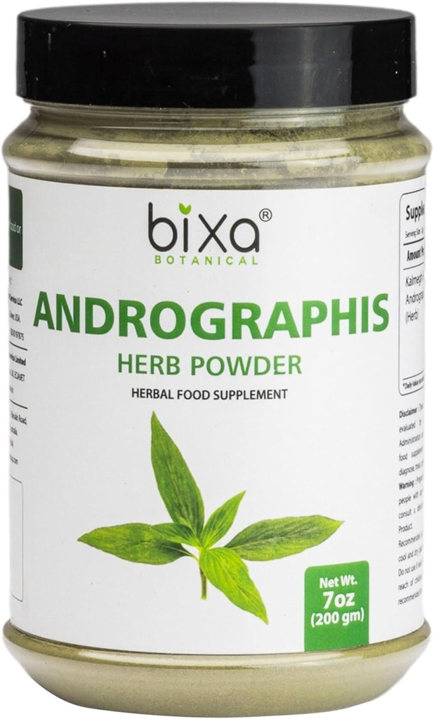 bixa BOTANINIC Andrographis Powder 200 Grams 7 OZ Yep 124; Andrographis Paniculata Yep 124; Bitter Herb Kalmegh Mep 124; Herbal Supplement Natural Lever Tonic Mep 124; Ayurvedic urt til Digest toksiner