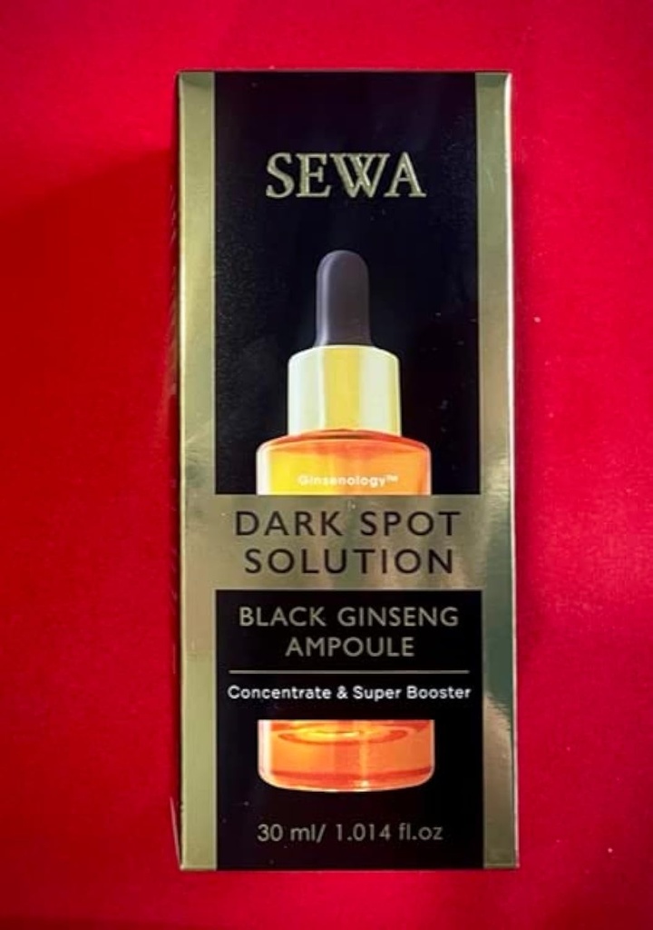 Sewa Dark Spot Solution Black Ginseng Ampoule Koncentrat & Super Booster 30ml. Malasma Treatment, 1.01 Fl Oz (pakke med 1), pakke med 1