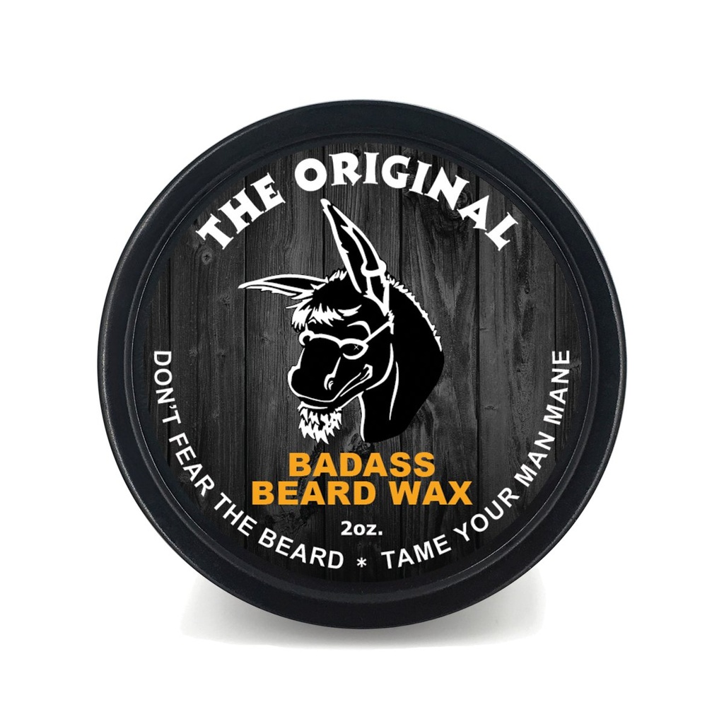 Badass Beard Care Beard Wax For Mænd - Original, 2 oz - Blødgøringsskæg hår, efterlader dit skæg udseende og følelse mere dense