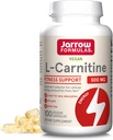 Jarrow Formulas L- Carnitin 500 mg - 100 Veggie Licaps - Vigtig medfaktor for energiproduktion (ATP) fra Fats - Vegan - Op til 100 Servere