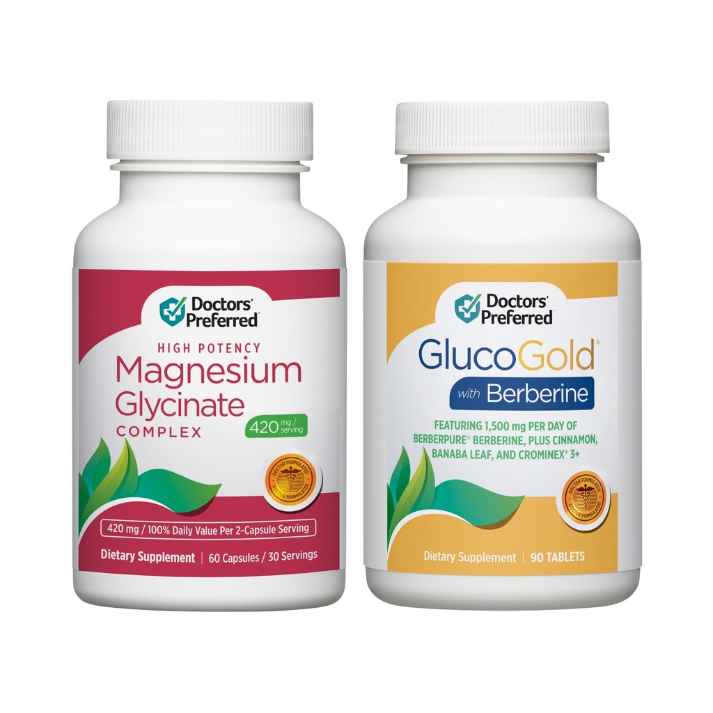 DOCTORS 'BEREDT GlucoGold med berberin og magnesiumglycinat supplement