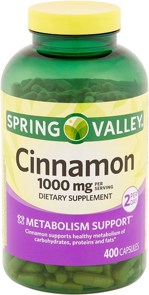 Spring Valley kanel 1000 Mg 400 Kapsler