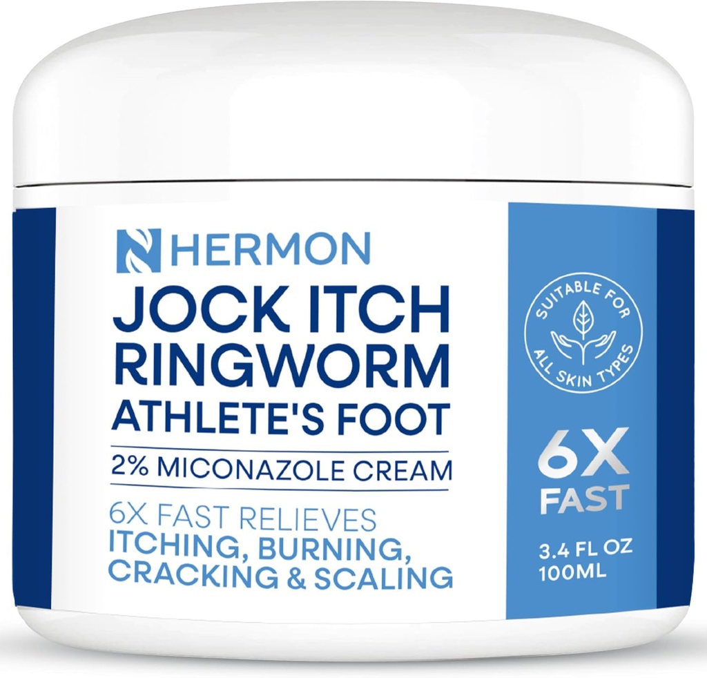 Jock Itch Antifungal Cream, Ringorm Behandling for mennesker, Psoriasis Treatment, Psoriasis Scalp Treatment, Ringorm Cream for mennesker, Foot & Body Balm, Giver lindrende Relief- 100g