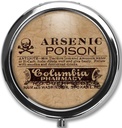 Pill Box sag Pillbox Holder Trinket Stash Box Arsenic Vintage Style Medicin Vitamin Pill Organizer Case (Arsenig Poison)