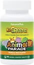 NaturesPlus Animal Parade KidGreenz, Tropical Fruit Flavor - 90 Animal- Shaped, Chewable Tablets - Pack of 2 - with Broccoli & Spinach - Vegetar, Gluten Free - 180 Total Servering