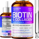 Biotin & kollagen dråber til nem absorption - hårvækst flydende supplement - sund hud & negle - Unisex