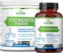Zazzee Myo- Inositol kapsler og Myo- Inositol pulver, 100% Pure, Premium Grade, Vegan, Non- GMO og alle naturlige