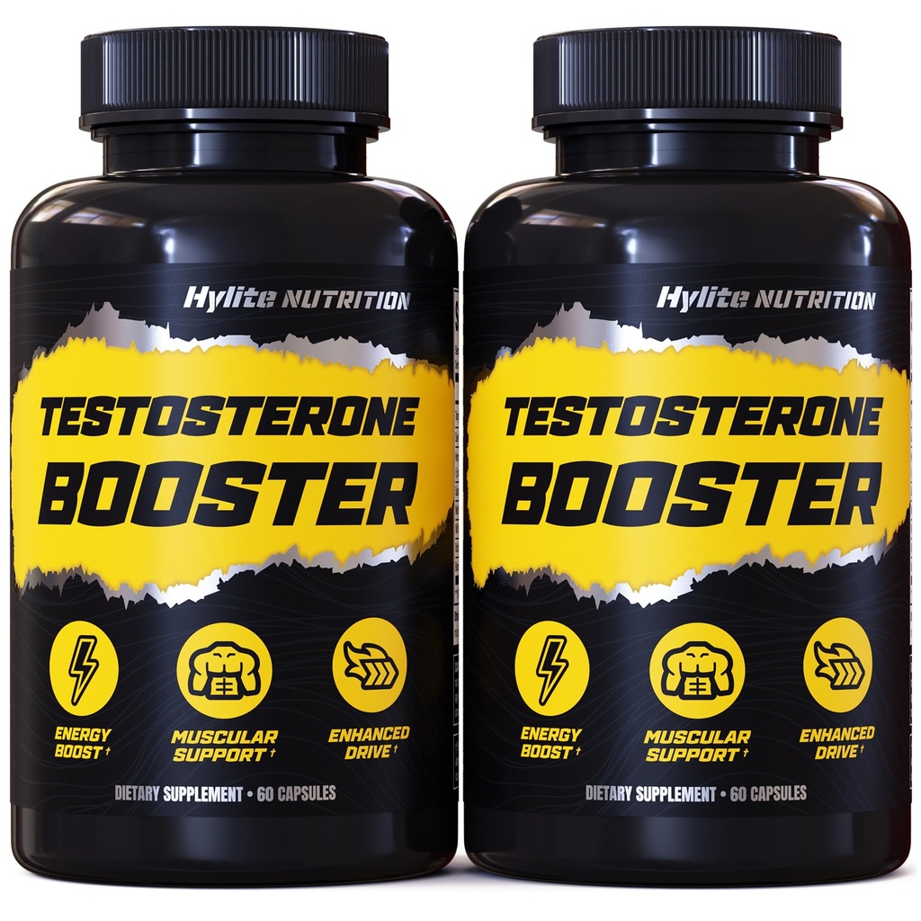 Testosteron Booster - Testosteron tillæg for mænd - Male Enhancing piller for muskelvækst, Libido, Stamina, Styrke - Tongkat Ali Muscle Builder træningstillæg - alt T Test Boost - 2 PAKNING