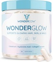 WONDERCOW hår hud og negle Vitaminer w / Bovine Colostrum, Collagen, Hyaluronic Acid, Biotin, Zink, & Lactoferrin Supports Hurtigere hårvækst, stærkere negle og glødende hud (30 Servere, Capsule)