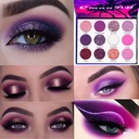 BINGBRUCH 12 Farver Glitter Lilla Pink Billige Eyeshadow Makeup Palette, Bright High Pigmented Metallic Shimmer Rainbow Farverige presset Eyeshadow Eye Makeup sæt til piger