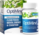 Optimind Bacopa Monnieri Brain Supplement til hukommelse og fokus, Nootropics med Phosphatidylserin, Huperzine A, Non- GMO, Klinisk Studerede Ingredienser, 32 Kapsler