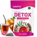 LULUTOX Detox Tea - slankende te med Mælkebøtte og Ginseng til støtte Mål for Detox Rense, Flat Belly, Bloating, sund vægt og fordøjelsesbesvær - Kvinder & Mænd - Peach Flavor (28 Servere)