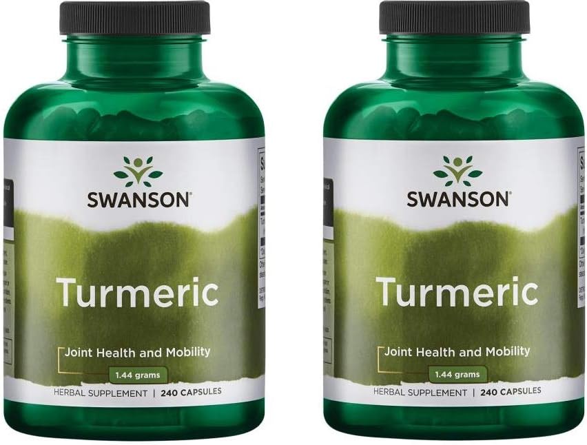 Swanson Premium Brand Gurkemeje Hel Root Powder 720 mg, 240 Capsule-2 Count,