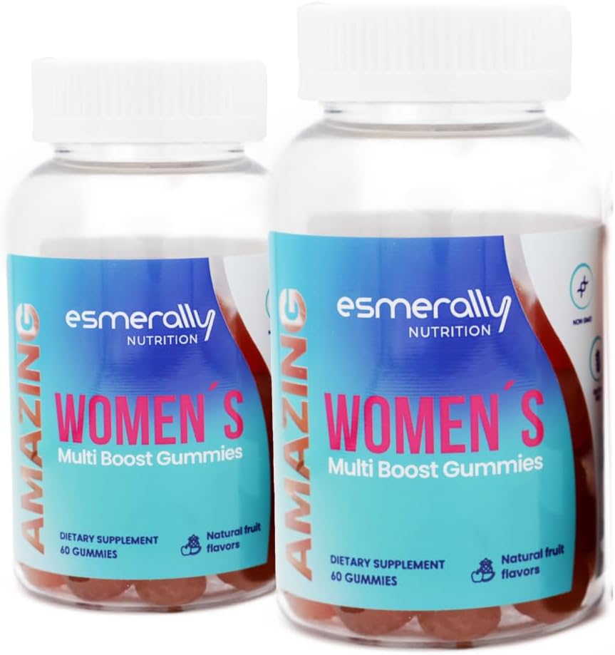 Multivitamin til kvinder - 120 Multivitamin Gummies - Vitaminer til kvinder - Natural Fruit Flavor - Gluten Free & Non GMO - Pack x 2 Flasker.