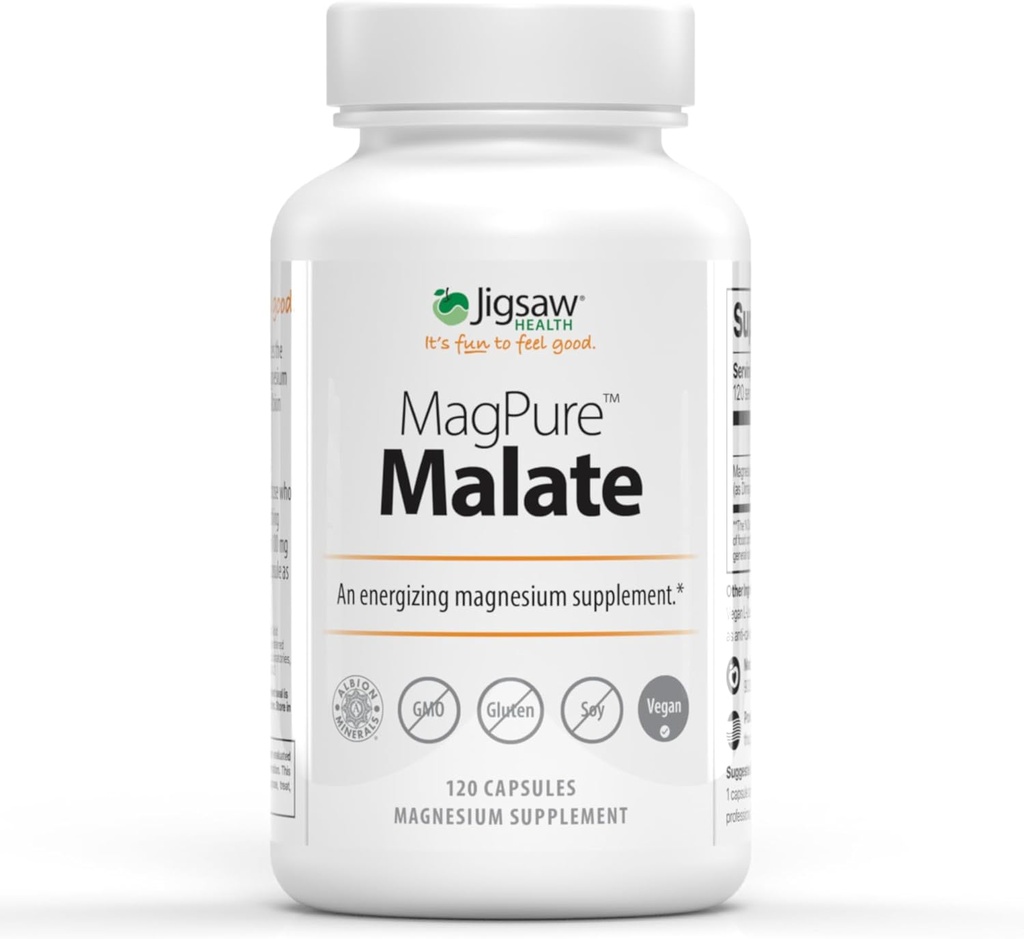 Jigsaw Health MagPure Malate against 124; Premium Magnesium Malate Kapsler; 124; 120 Servering