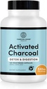 Charcoal House Aktiverede Charcoal Kapsler til voksne; Natural, Vegan, Non- GMO & Gluten Free