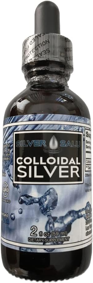 Kolloid sølv flydende mineralsk supplement til immunforsvar, Servering Størrelse 1,9 ml omkring 57 dråber
