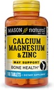 Mason Natural Calcium Magnesium & Zink, 100, Day Supply, Understøtter normal ben sundhed & immunsystem Booster, 1 pakke