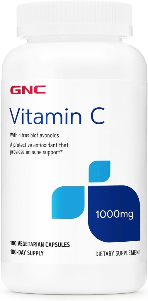 GNC-vitamin C 1000mg tillæg, giver immunforsvar, 180 Servere
