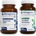 Metagenics Bundle - D3 5000 & PhytoMulti Without Iron - 120 Softgels of D3 5000 for Immune Support, Bone Health & Heart Health - 120 Tablets of PhytoMulti Without Iron for Overall Health & Aging