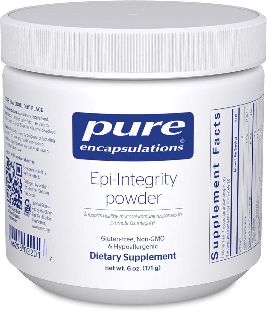 Pure indkapslinger Epi- Integrity Pulver • 124; Understøtter sund mucosal immunrespons til at fremme G.I. Integrity • 124; 6 Ounces