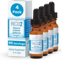 Waiora NCD2 Aktiveret flydende zeolit dråber, Mix in Food / Drinks, Natural Body Cleanse & Promote immunsupport, Alle naturlige, pH balance Zeolit flydende dråber - 4 flasker (0,5 oz. ea.) 360 serv.