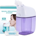 Nasal kunstvanding System med 30 Saline Pakker, Sinus Rinse Machine, Næse Sinus Cleaner Machine med vand tank & affald Collection Tank - Violet