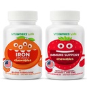 Kids Iron 10mg + C-vitamin Chewables + Elderberry + Zink + C Chewables Bundle