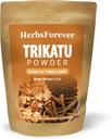 HerbsForever Trikatu Churna Powder - Ayurvedic Herbal Blend til fordøjelsesstøtte & Vata Balance, Non- GMO, Vegan, 230g MSD 124; Natural Wellness Supplement