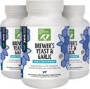 Kun Natural Pet Brewer 's Gær & Hvidløg Chewables - All- Natural Flea & Tick Prevention for Dogs - Forstærket med B Vitamin - fremmer sund hud & Coat - 300 Count Tablet (3 Pack)