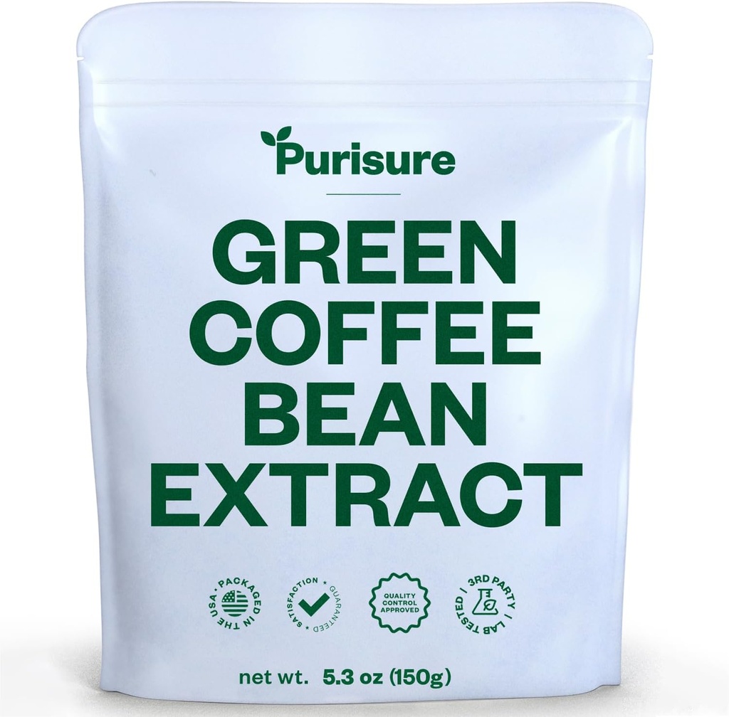 Fritid Green Coffee Bean Extract 150g, Grøn kaffe med chlorogen syre, Body Detox og rense for kvinder og mænd, Natural Appetite Suppressant til støtte Vitality og energi, 750 Servere