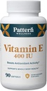 Mønster Wellness Vitamin E 400 IE tillæg - øger antioxidant aktivitet - understøtter hele kroppen sundhed - kæmper mod cellulære skader - 3. part Lab Testet - 90 bløde geler