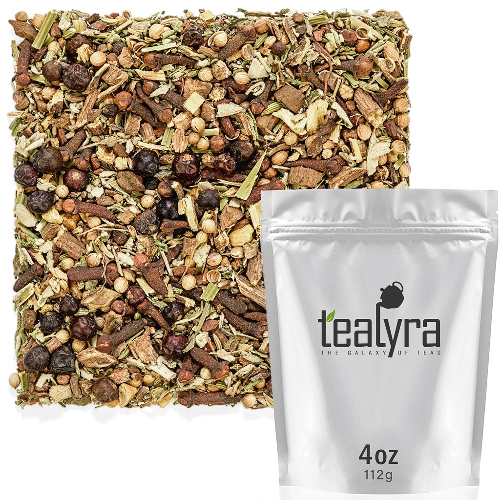 Tealyra - Blood Cleanser Tea - Wellness Detox - Sundhed Tonic - Mælkebøtte - Ginger - Loose Leaf Urtete - Naturlig Rengøring - Diuretic Tea - Kaffefri - 112g (4 -Unse)