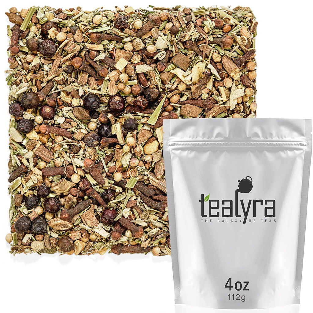 Tealyra - Blood Cleanser Tea - Wellness Detox - Sundhed Tonic - Mælkebøtte - Ginger - Loose Leaf Urtete - Naturlig Rengøring - Diuretic Tea - Kaffefri - 112g (4 -Unse)