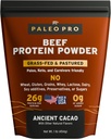 Paleo Pro Beef Protein Powder - Græs Fed Protein Powder Isolere - Pure Animal baseret Pastureret & Cage- Free Medicine 124; Dairy & Gluten Free, Natural and Clean Proteins for Paleo & Keto - 15 dages forsyning (Cacao)