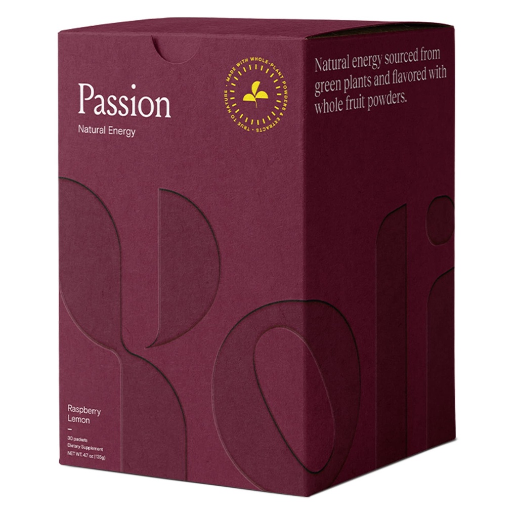 Yoli ® Passion Energy Drink Powder Mix - Natural Energy Drink Mix for Endurance og Stamina, 30 Pakker - Raspberry Lemon