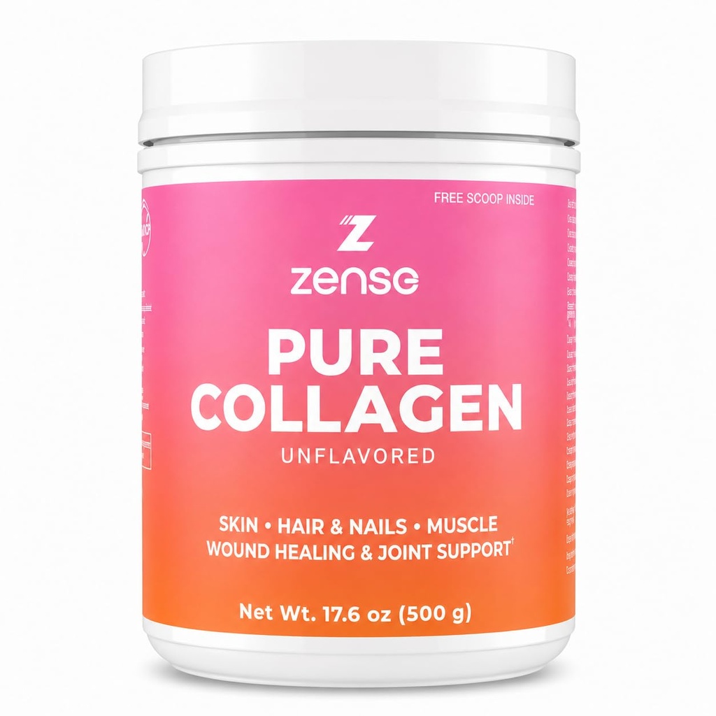 Hydrolyseret collagen pulver til kvinder & mænd, Økologisk collagen peptider pulver, type I & III Bovin collagen - High Protein, Pure Collagen Indhold, Additional- Free - Colágeno Hidrolizado til kvinder (500 g)